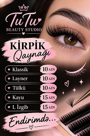 TuTu Beauty Studio – Kirpik Qaynağı xidməti Seçimlər və qiymətlər