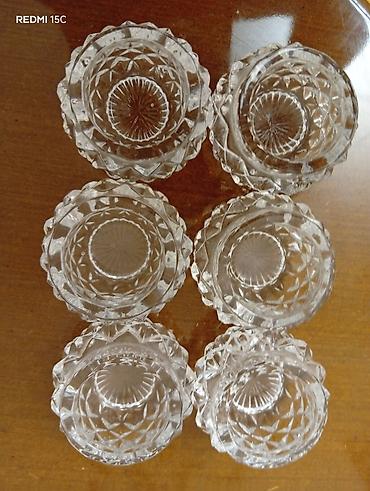 leblebi qablari: Şüşə kristal duz/istiot qabları – 6-lı dəst - Material: qalın, şəffaf — 2