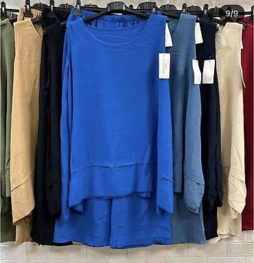 lakovane pantalone: Komplet tunika siroka bez rukava i široke pantalone. - Model — 9