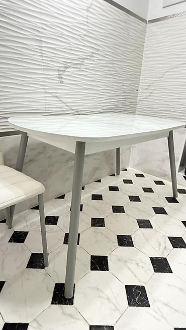 Кухонные столы: Продаётся комплект: стол 120×70 см + 4 стула. - Форма столешницы — 1