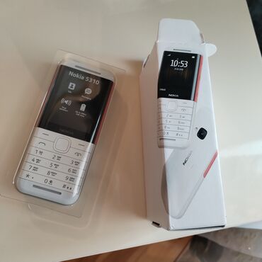 mobil nomre: Nokia 5310, 32 GB, rəng - Ağ, Düyməli