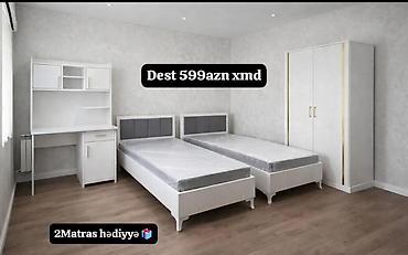 uşaq kravati: Uşaq/yeniyetmə otağı üçün tam mebel dəsti. Dəst tərkibi: - 2 ədəd tək — 1