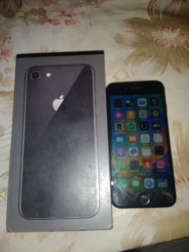 ayfon5 es: IPhone 8, 64 GB, Jet Black, Barmaq izi