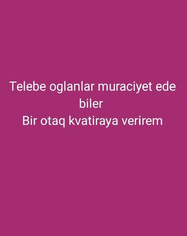 аренда квартир почасово: Bir otaqlı kirayə mənzil təklif olunur. Elan tələbə oğlanlar üçün