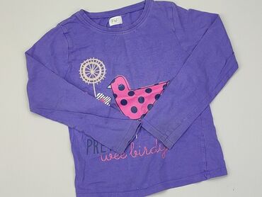 fioletowa elegancka bluzka: Bluzka, F&F, 5-6 lat, 110-116 cm, stan - Zadowalający