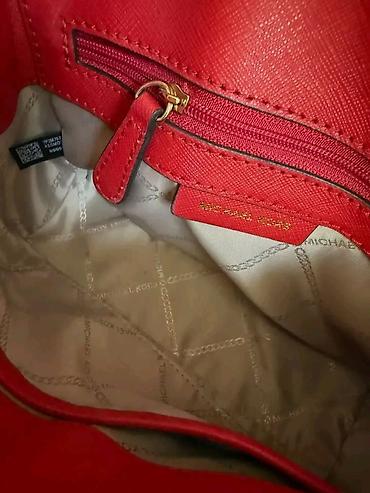 kos: Michael Kors ženska torba – model s ručkom, crvena - Materijal — 5