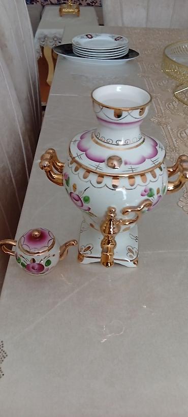yonca sep: Porcelan samovar dəsti - Material: yüksək keyfiyyətli porcelan - Rəng — 4