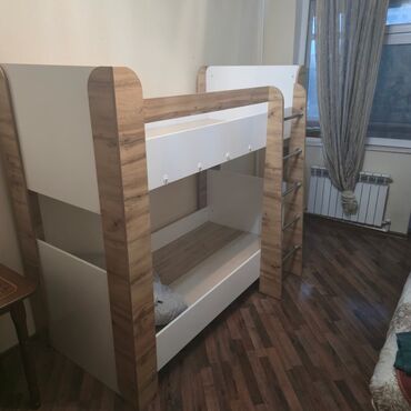 mdf plintuslar: Для девочки и мальчика, Кровать, Без матраса, Без выдвижных ящиков, МДФ