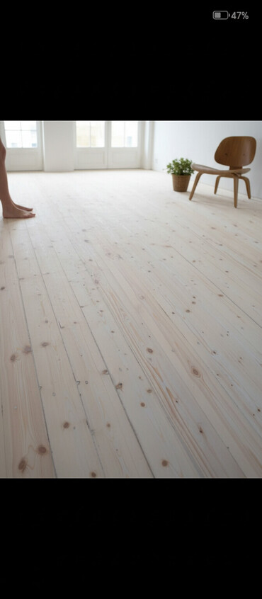 Döşəmə işləri: Taxta döşəmə cilalama və laklama xidməti - Şəkillərdə: ev və — 1