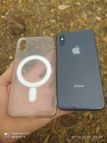 IPhone X, Колдонулган, 256 ГБ, Black Titanium, Каптама, 100 % — 2