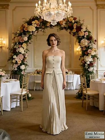 solid 2 0 heets: Elegantna svečana haljina bez bretela – Emi Moda, Made in Italy. - — 1