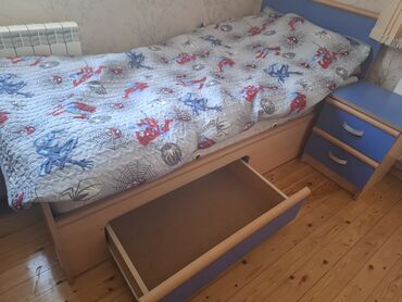 tek adamliq carpayi: Б/у, Односпальная кровать, Без подьемного механизма, С матрасом, С выдвижными ящиками, Азербайджан
