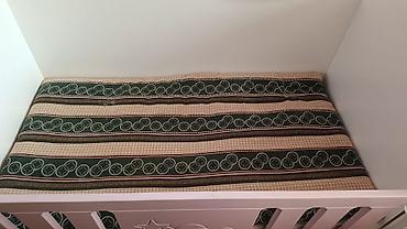 mebel satılır: Uşaq beşiyi və döşək Satlir - Material: MDF/Laminit kombinasiyası, ağ — 1