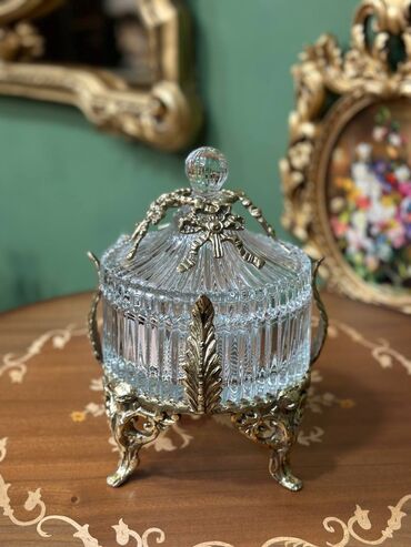 Qəhvə dəstləri və servizlər: Qəhvə dəsti, rəng - Qızılı, Xrustal — 4