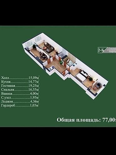 Продажа квартир: 2 комнаты, 77 м², Карпинка Индивидуалка, 6 этаж, ПСО (под самоотделку) — 3