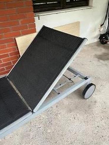 Ležaljke i ljuljaške: Baštenska ležaljka na točkiće - Konstrukcija od metala u svetlosivoj — 11