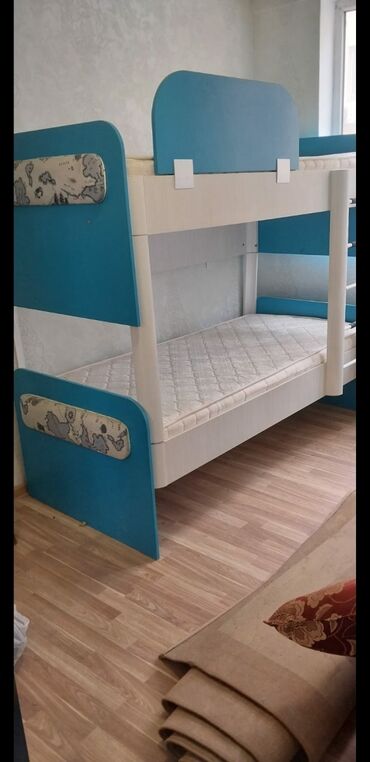 madeyra yataq: Oğlan üçün, İşlənmiş, Çarpayı, Matras ilə, Siyirməsiz, MDF