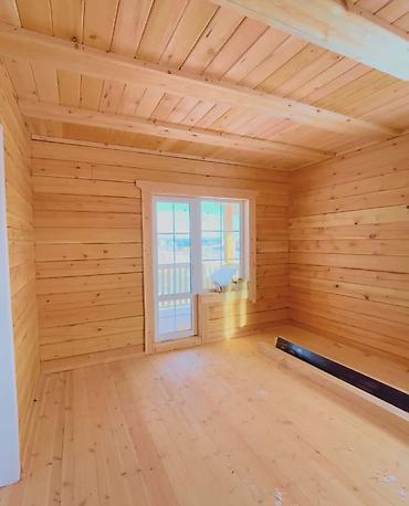a frame ev tikintisi: Taxta karkaslı bağ evi – geniş eyvanlı, tam hazır fasad - Material — 8