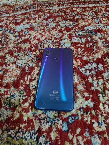 кызыл кия кыз: Redmi, Redmi Note 7, Колдонулган, 64 ГБ, түсү - Көк, 2 SIM