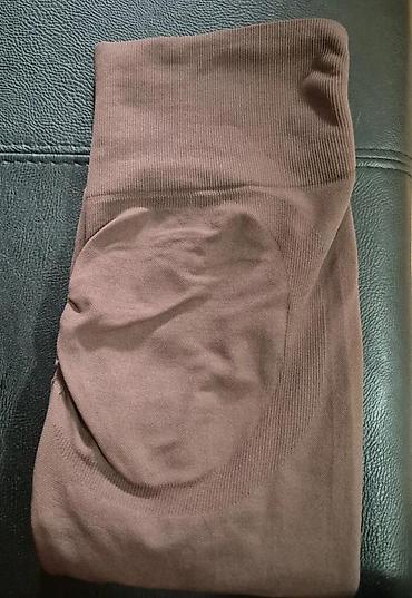 Helanke, biciklistički šortsevi: Ženske sportske helanke – visoki struk, tamno braon - Kroj: uske — 7