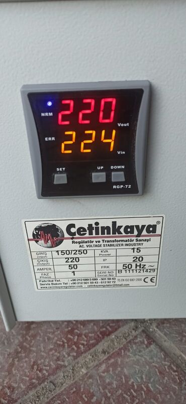 kubikin qiyməti: Stabilizator. Tənzimləyici ev və obyektlərin elektrik gərginliyinin