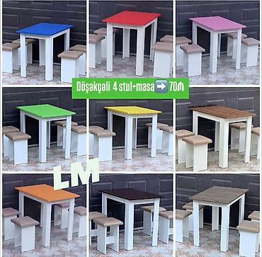 stullarin satisi: Kvadrat masa, Mətbəx üçün, 4 nəfər — 1