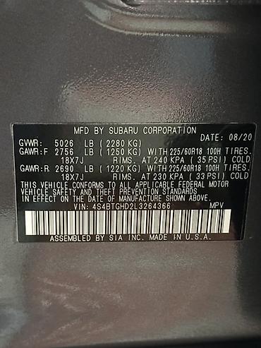 Subaru: Subaru Outback: 2020 г., 2.4 л, Вариатор, Бензин, Кроссовер — 14