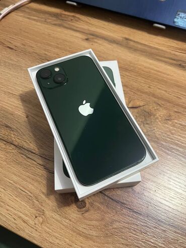 купить компьютер core i9: IPhone 13, Б/у, 128 ГБ, Зеленый, Чехол, Коробка, 96 %