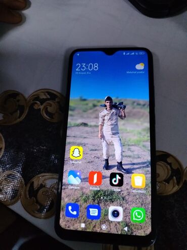 ikinci el telefon ayfon: Xiaomi Redmi 9, 32 GB, rəng - Göy, 
 Barmaq izi