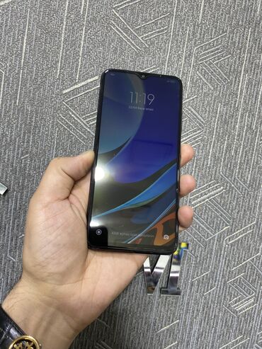 флай тонкий телефон: Xiaomi Redmi 9T, 128 ГБ, цвет - Черный, 
 Сенсорный, Отпечаток пальца