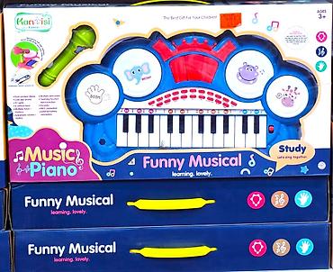 Uşaq musiqi alətləri: 🎹🎤 Uşaq üçün Musiqili Piano – Mikrofonlu və Çoxfunksiyalı Uşaqlar — 3
