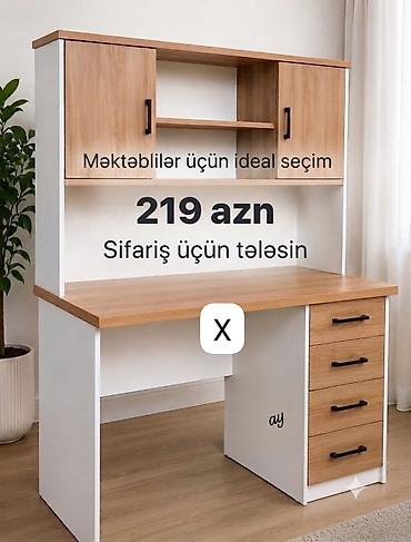 mekteb stolu: Məktəblilər üçün ideal seçim – funksional yazı masası. - Üst hissədə — 1