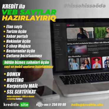 şirniyyatların hazırlanması: Veb saytların hazırlanması | Domen, Hosting