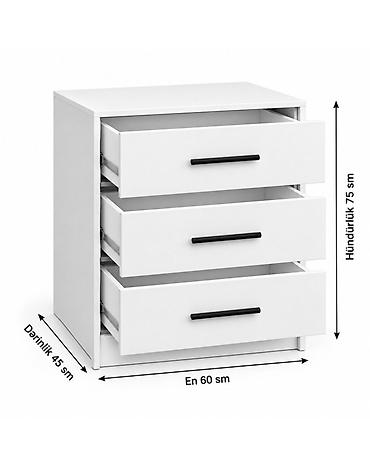 kohnə əsya: Minimalist üslubda ağ komod təqdim olunur. Model düz xətli, sadə və — 3