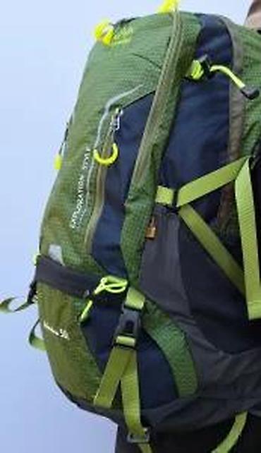 Sportske torbe i rančevi: Planinarski/trekking ranac Adventure 50L – maslinasto zeleni sa fluoro — 11