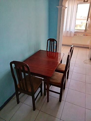 Mətbəx üçün, Yeni, Açılmayan, Dördbucaq masa, 4 stul