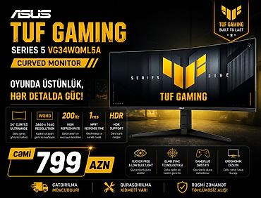 ikinci el printer: 🔥 ASUS TUF Gaming Series 5 VG34WQML5A Curved Monitor 🎮 Gaming və — 1