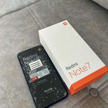 Xiaomi: Xiaomi Redmi Note 7, 64 GB, rəng - Mavi, 
 Qırıq, Sensor, Barmaq izi