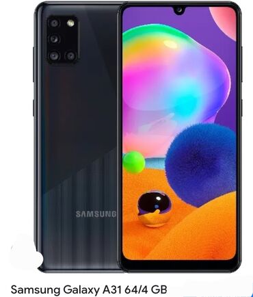 фотоаппарат самсунг wb35f: Samsung Galaxy A31, 64 GB, rəng - Qara, Barmaq izi, İki sim kartlı, Face ID
