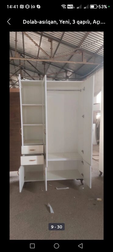 Dolablar: Yeni, 3 qapılı Düz dolab, Dolab-asılqan — 14