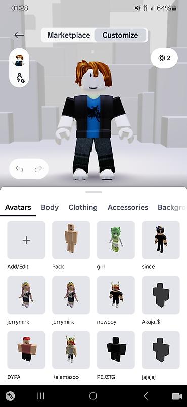 Комплекты одежды: Набор аватаров и одежды для Roblox (скриншоты из меню — 1