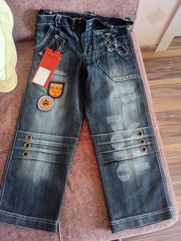 kişilər üçün kətan şalvarlar: Uşaq cins şalvarı – KTS Kids (etiketdə 6-Y) - Marka: KTS Kids; ön