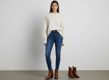 kapcie na drutach wzory: H&M, Светр жіночий, розмір XS