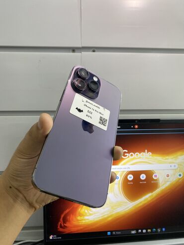 айфон 14 про макс цена джалал абад: IPhone 14 Pro Max, Б/у, 512 ГБ, Deep Purple, Чехол, Кабель, Коробка, 83 %