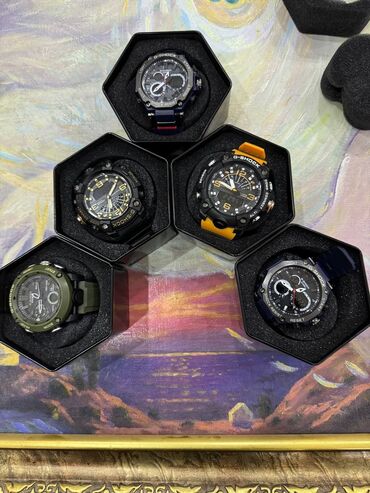 часы водостойкие: Спортивные часы, Casio (G-Shock), Компас, Таймер и секундомер, Шагомер, Синхронизация с другими устройствами, Мужские, Новый