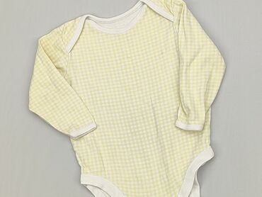 żółta bluzka z długim rękawem: Body, F&F, 6-9 months, 
condition - Good