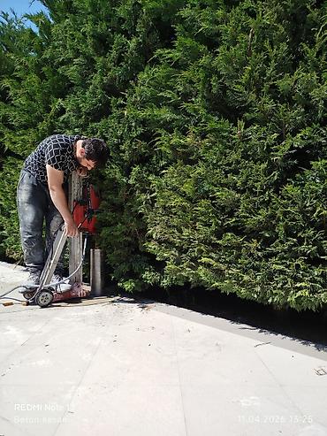 Beton işləri: #Betonkesme #betondeşmə Beton kubik kərpic - dən kəsim deşim — 40