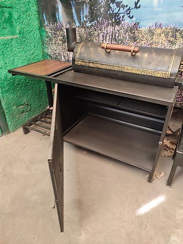 Барбекю: Три в одном очень удобная коптильня гриль барбекю мангал очок толщина — 12