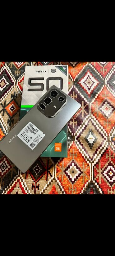 Тарелки: Infinix HOT 50, 256 ГБ, цвет - Серый, Беспроводная зарядка