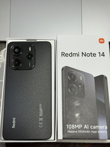 Redmi: Redmi, Redmi Note 14, Новый, 256 ГБ, цвет - Черный, 2 SIM